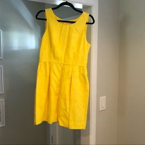 Yellow j. Crew shift dress